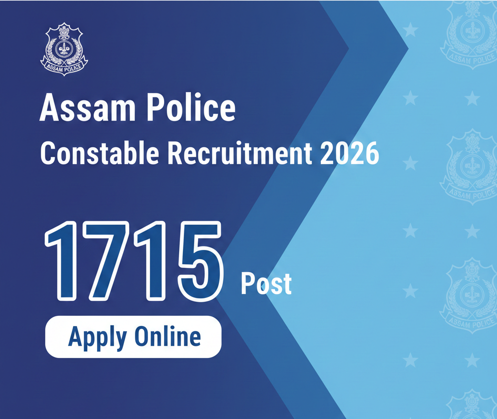 Assam Police Constable Recruitment 2026, Eligibility, Fee, Last Date, Apply Online