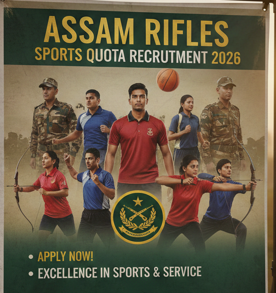 Assam Rifles Sports Quota Recruitment 2026 – Apply Online
