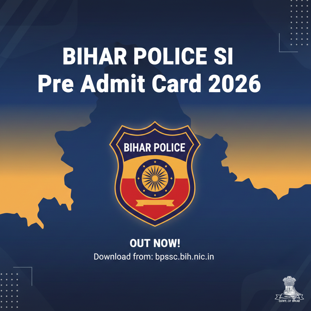Bihar Police SI Pre Admit Card 2026 Out @ bpssc.bih.nic.in