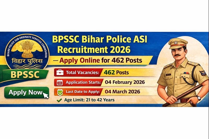 BPSSC Bihar Police ASI Recruitment 2026 – Apply Online for 462 Posts