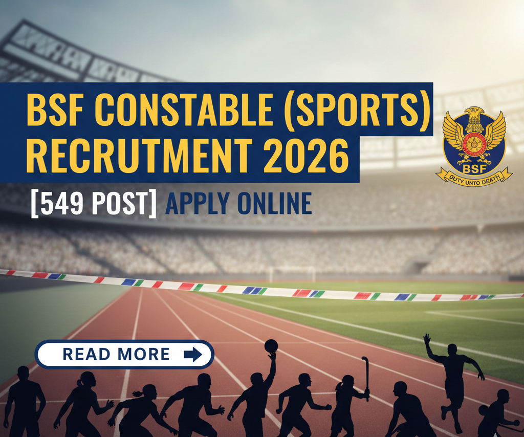 BSF Constable GD Sports Recruitment 2026 – Apply Online for 549 Posts
