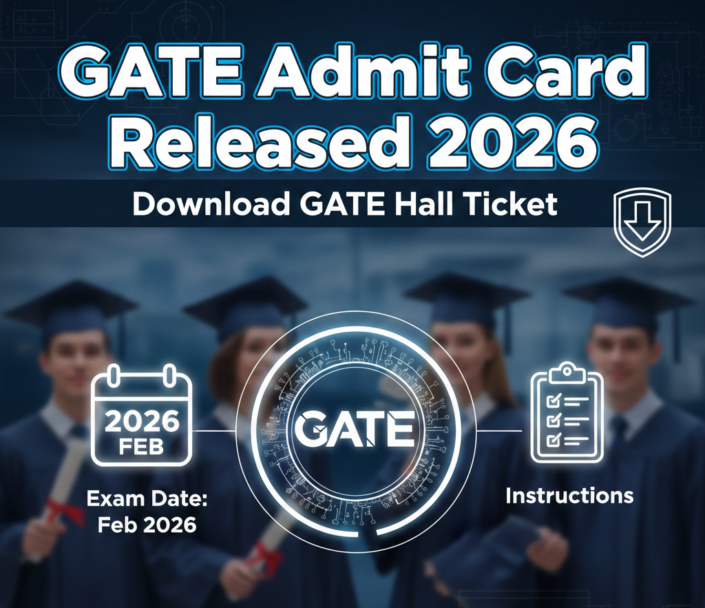 GATE Admit Card Released 2026 – Download GATE Hall Ticket, Exam Date & Instructions