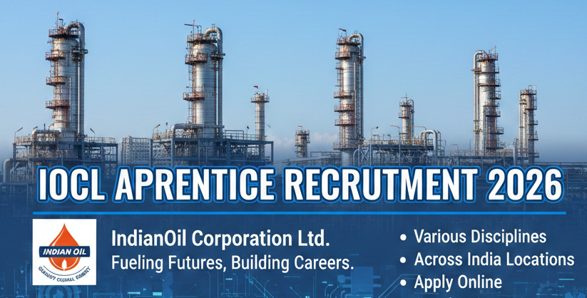IOCL Apprentice Recruitment 2026 – Apply Online, Eligibility, Last Date 2026 Apply Online for 501 Po