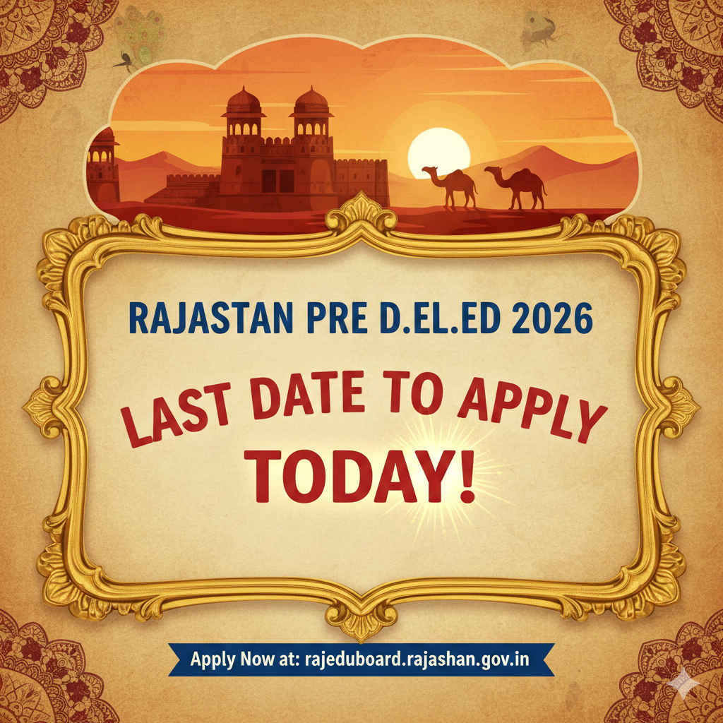 Rajasthan Pre D.El.Ed 2026: Last Date to Apply Today | Direct Registration Link