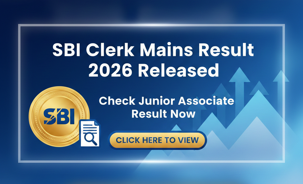 SBI Clerk Mains Result 2026 Released | Check Junior Associate Result Now